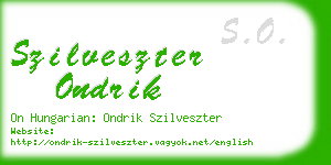 szilveszter ondrik business card